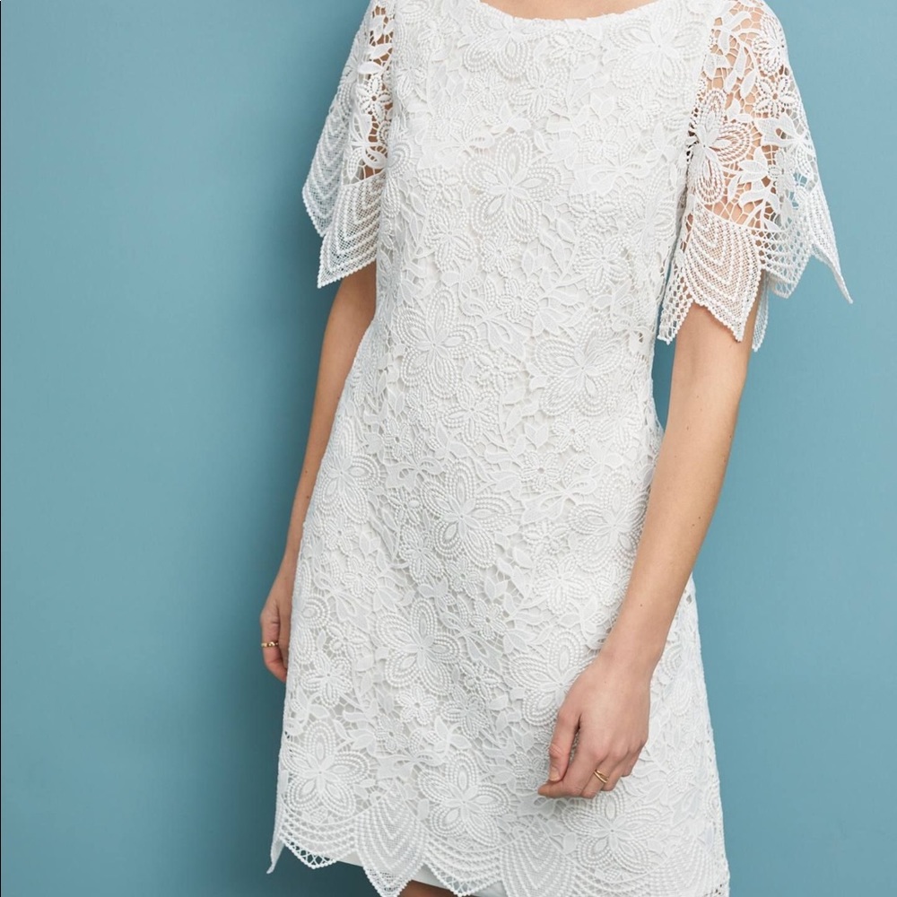 Anthropologie Charleston Lace Mini Dress